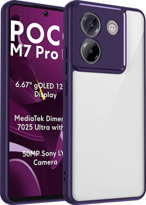 Kypo Back Cover for POCO M7 Pro 5G(Purple, Transparent, Camera Bump Protector, Pack of: 1)