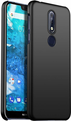 zaperhub Back Cover for Nokia 7.1(Black, Silicon)