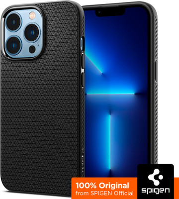 Spigen Liquid Air Back Cover for Apple iPhone 13 Pro(Black, Grip Case, Pack of: 1)