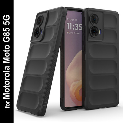 Zapcase Back Cover for Motorola G85 5G(Black, 3D Case, Silicon, Pack of: 1)