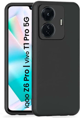 ZAMN Back Cover for VIVO T1 PRO 5G(Black, Silicon, Pack of: 1)