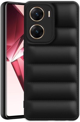 spaziogold Back Cover for Vivo V29e 5G(Puffer Design | Camera Protection | Soft and Flexible Material)(Black, Shock Proof, Silicon, Pack of: 1)
