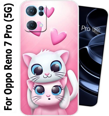 Cooltrend Back Cover for Oppoo Reeno 7 Pro (5G)(Pink, White, Flexible, Silicon, Pack of: 1)