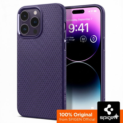 Spigen Liquid Air Back Cover for Apple iPhone 14 Pro(Purple, Shock Proof, Pack of: 1)