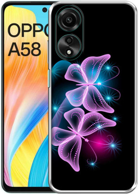 Casotec Back Cover for Oppo A58 4G(Multicolor, Silicon, Pack of: 1)