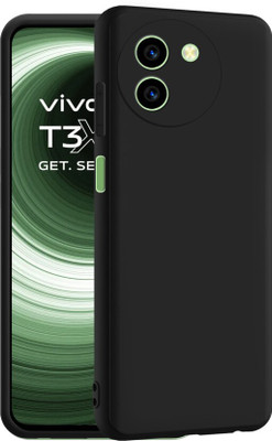 SRT Back Cover for Vivo T3x 5G(Black, Pack of: 1)