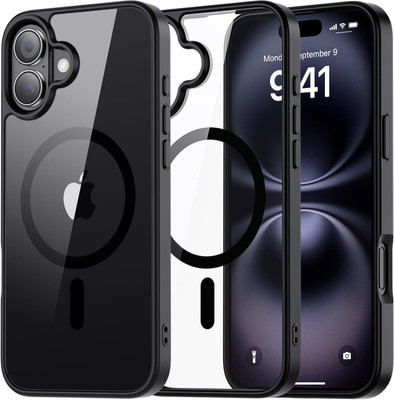 AIBEX Back Cover for Apple iPhone 16 Plus(Black, Magsafe, Pack of: 1)