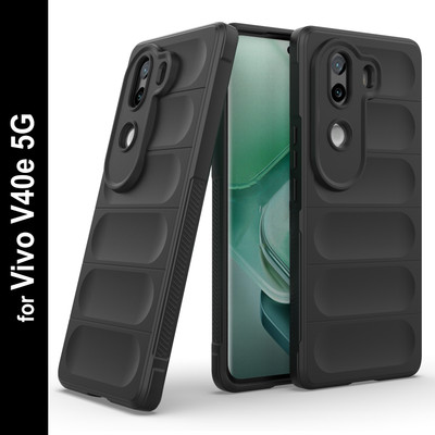 Zapcase Back Cover for Vivo V40e 5G(Black, 3D Case, Silicon, Pack of: 1)