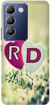 JUGGA Back Cover for vivo Y200e 5G, V2336, R LOVES D NAME,R NAME, D LETTER, ALPHABET,R LOVE D NAME(Green, Flexible, Silicon, Pack of: 1)