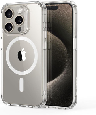 Doyers Back Cover for iPhone 15 Pro Max, Compatible with MagSafe, Magnetic Phone Case for iPhone 15 Pro Max, Clear(Transparent, Magsafe, Silicon, Pack of: 1)