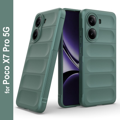 Zapcase Back Cover for Poco X7 Pro 5G(Green, 3D Case, Silicon, Pack of: 1)