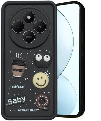 Micvir Back Cover for Poco M7 5G(Black, Silicon, Pack of: 1)