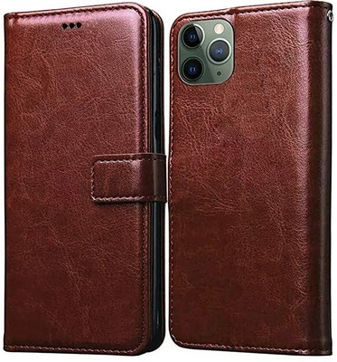 Takshiv Deal Flip Cover for Apple iPhone 11 Pro Max(Brown, Dual Protection, Pack of: 1)