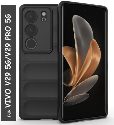 KWINE CASE Back Cover for vivo V29 5G(Black, Matte Finish, Silicon, Pack of: 1)