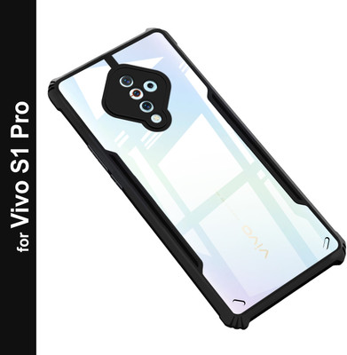 Zapcase Back Cover for Vivo S1 Pro(Black, Shock Proof, Pack of: 1)