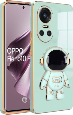 GoldKart Back Cover for Oppo Reno 10 5G, Oppo Reno 10 Pro 5G(Green, Electroplated, Silicon, Pack of: 1)