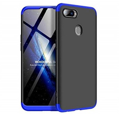AKSP Back Cover for 3 in 1 360° Anti Slip Super Slim Oppo F9 Pro / Oppo A5S /Oppo A7(Blue, Black, Blue, Dual Protection, Pack of: 1)