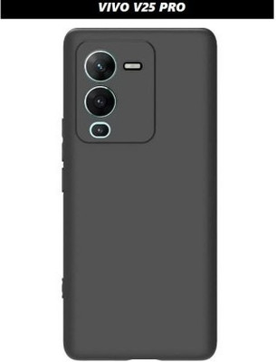 vmt stock Back Cover for Vivo V25 Pro 5G(Black, Dual Protection, Silicon, Pack of: 1)
