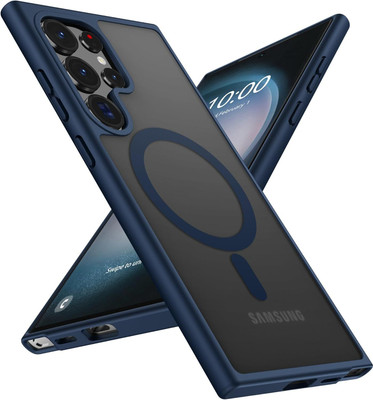 FIEUSCHE Back Cover for Samsung Galaxy S23 Ultra Shockproof Compatible with MagSafe Case Thin Cover(Blue)
