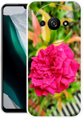 play fast Back Cover for REDMI A3, MZB0GE4IN, RED, ROSE, ROSES, FLOWER(Pink, Flexible, Silicon, Pack of: 1)