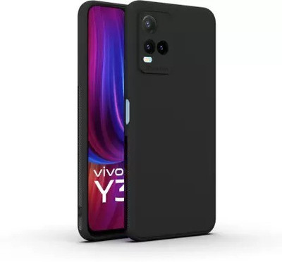 BRENZZ Back Cover for vivo Y21(Black, Shock Proof, Pack of: 1)