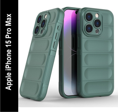 Flipkart SmartBuy Back Cover for Apple iphone 15 Pro Max(Green, Silicon, Pack of: 1)