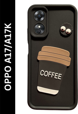 Hive Back Cover for OPPO A17, A17K(Black, Grip Case, Silicon, Pack of: 1)