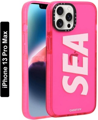 Bonqo Back Cover for Apple iPhone 13 Pro Max(Pink, Dual Protection, Silicon, Pack of: 1)