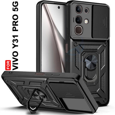AESTMO Back Cover for Vivo Y31 Pro 5G(Black, Slider, Pack of: 1)