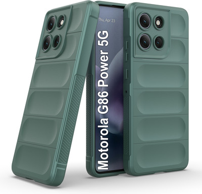 Zapcase Back Cover for Motorola G86 Power 5G(Green, 3D Case, Silicon, Pack of: 1)