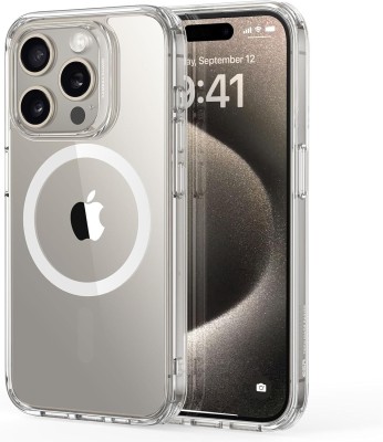 Digilett Back Cover for Apple iphone 15 Pro Max(Transparent, Magnetic Case, Silicon, Pack of: 1)