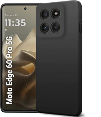 KWINE CASE Back Cover for Moto Edge 60 Pro, Motorola Edge 60 Pro(Black, Grip Case, Silicon, Pack of: 1)