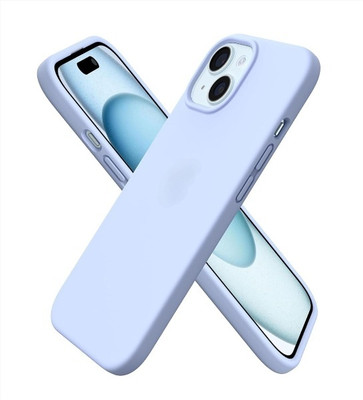 HSRPRO Back Cover for iPhone 13(Blue, Camera Bump Protector, Silicon, Pack of: 1)