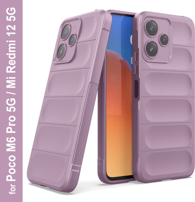 Zapcase Back Cover for Poco M6 Pro 5G(Purple, 3D Case, Silicon, Pack of: 1)