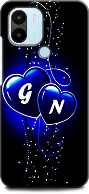 WallCraft Back Cover for POCO C50 G N, G LOVES N, NAME, ALPHABET, GN LOVE, HART, BLUE(Black, Blue, Dual Protection, Pack of: 1)