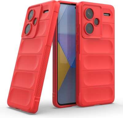 GLOBAL NOMAD Back Cover for Mi Redmi Note 13 Pro Plus 5G(Red, 3D Case, Silicon, Pack of: 1)