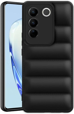fi-yonity Back Cover for Puffer Vivo V27 5G, 27pro 5G(Black, Puffer, Silicon, Pack of: 1)