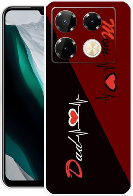 FRONK Back Cover for Infinix Note 40 Pro 5G, MOM, DAD, MOTHER, FATHER, LOVE(Red, Flexible, Silicon, Pack of: 1)