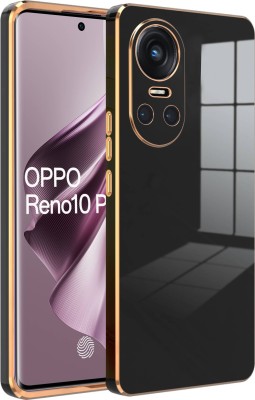 RESOURIS Back Cover for OPPO Reno10 Pro 5G, OPPO Reno10 Pro, OPPO Reno 10 Pro 5G, OPPO Reno 10 Pro(Black, Gold, Camera Bump Protector, Silicon, Pack of: 1)