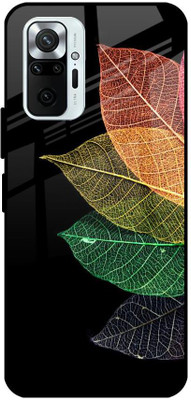 QRIOH Glass Back Cover for Mi Redmi Note 10 Pro(Multicolor, Grip Case, Pack of: 1)