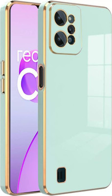 Vonqo Back Cover for Realme C31(Green, Dual Protection, Silicon, Pack of: 1)