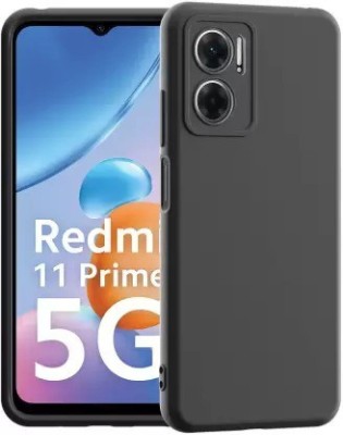 S-Softline Back Cover for Redmi 11 Prime 5G, Premium Silicon Candy case(Black, Silicon, Pack of: 1)
