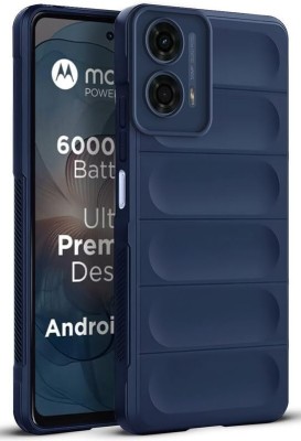 Bonqo Back Cover for MOTOROLA g24 Power(Blue, Dual Protection, Silicon, Pack of: 1)