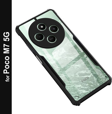 KRBL Back Cover for Poco M7 5G(Black, Shock Proof, Pack of: 1)