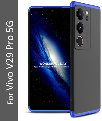 KWINE CASE Back Cover for Vivo V29 Pro 5G(Blue, Black, Dual Protection, Pack of: 1)