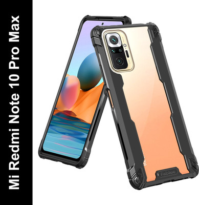 Fablue Back Cover for Mi Redmi Note 10 Pro Max(Black, Rugged Armor, Pack of: 1)