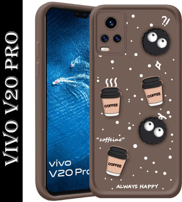 SMARTPOCKET Back Cover for Vivo V20 Pro(Brown, 3D Case, Pack of: 1)