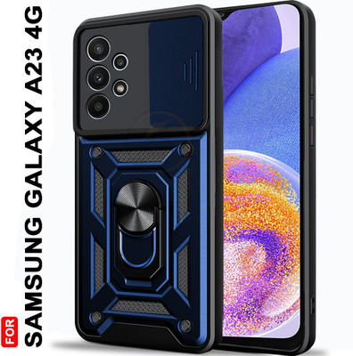 AelVouX Back Cover for Samsung Galaxy A23 4G(Blue, Ring Case, Pack of: 1)