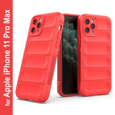 Zapcase Back Cover for Apple iPhone 11 Pro Max(Red, 3D Case, Silicon, Pack of: 1)