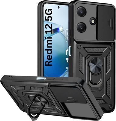 Fablue Back Cover for Redmi 12 5G(Black, Rugged Armor, Pack of: 1)